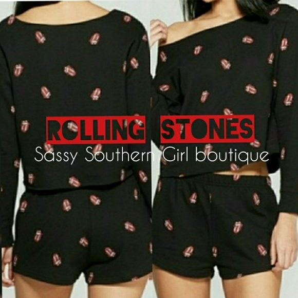 the Rolling Stones | Intimates & Sleepwear | Black Red Lips Rolling ...